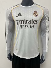 25-26 RMA Home Long Sleeve Player Version Soccer Jersey (长袖球员)