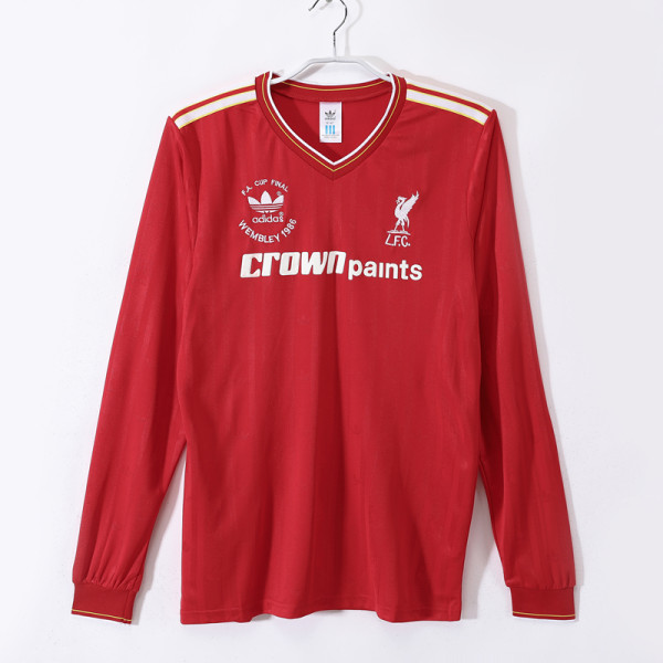 1986-1987 LIV Home Retro Long Sleeve Soccer Jersey