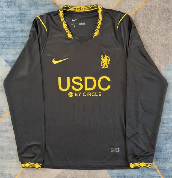 26-27 CHE Away Long Sleeve Fans Soccer Jersey (长袖)*带广告