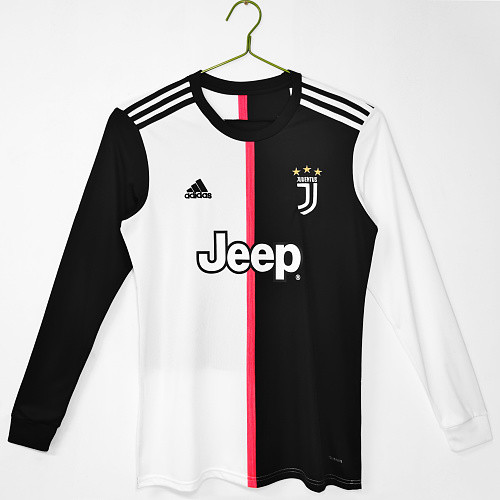 2019-2020 JUV Home Long Sleeves Retro Soccer Jersey
