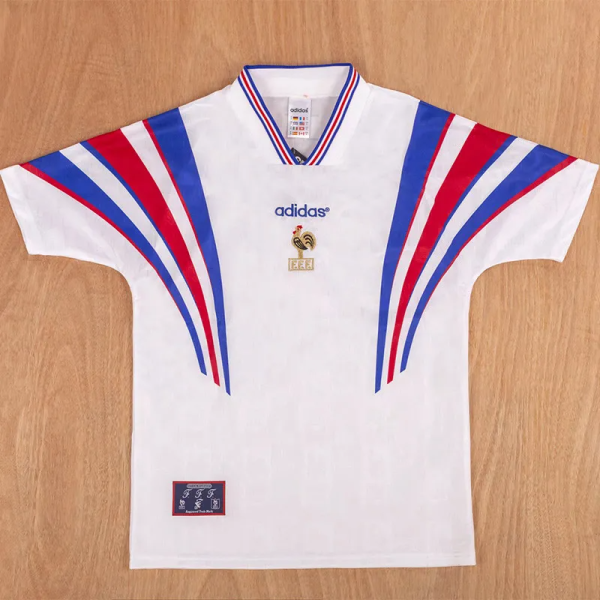 1996-1997 France Away Retro Soccer Jersey
