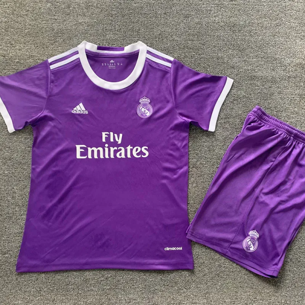2016-2017 RMA Away Retro Kids Soccer Jersey