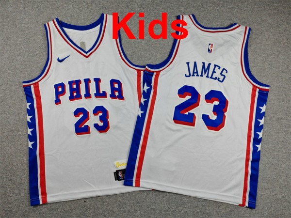 2026  76ERS Top Quality Hot Pressing Kids NBA Jersey