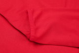 2024 AD Red Half Pull Tracksuit (半拉链)
