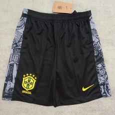 24-25 Brazil Special Edition Black Shorts Pants 灰色边