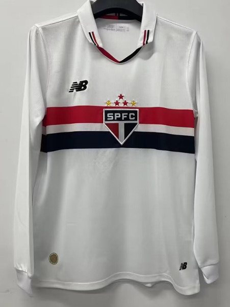 24-25 Sao Paulo Home Long Sleeve Soccer Jersey (长袖)