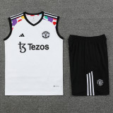 24-25 Man Utd White Tank top and shorts suit