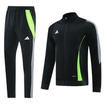2024 AD Black Jacket Tracksuit #AJ17(绿边)