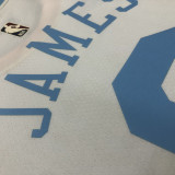 22-23 LAKERS JAMES #6 White Top Quality Hot Pressing NBA Jersey (Retro Logo)
