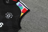 24-25 Man Utd Black Tank top and shorts suit