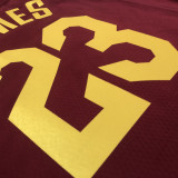 22-23 Cleveland Cavaliers JAMES #23 Red Top Quality Hot Pressing NBA Jersey