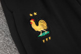 24-25 France Black Half Pull Tracksuit (半拉链)