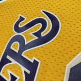 1999 LAKERS RODMAN #73 Yellow Retro Top Quality Hot Pressing NBA Jersey(圆领)