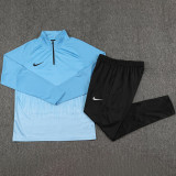 2024 NK Blue Kids Half Pull Tracksuit (童装)(半拉链)