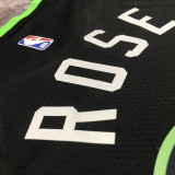 22-23 TIMBERWOLVES ROSE #25 Black Top Quality Hot Pressing NBA Jersey (Trapeze Edition)