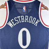 24-25 Clippers WESTBROOK #0 Navy Blue Away Top Quality Hot Pressing NBA Jersey