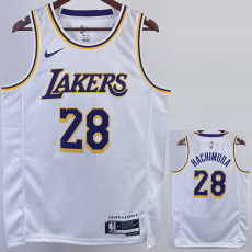 22-23 LAKERS HACHIMURA #28 White Top Quality Hot Pressing NBA Jersey(圆领)