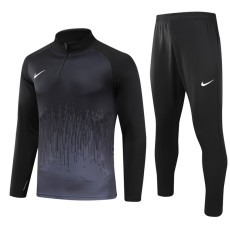 2024 NK Black Half Pull Tracksuit (半拉链)