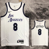 22-23 LAKERS BRYANT #8 White City Edition Top Quality Hot Pressing NBA Jersey