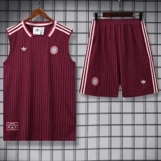 2025-26 Bayern Red Tank top and shorts suit