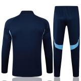 2025-26 ARS Royal blue Half Pull Tracksuit #B2519(半拉链）