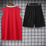 2025-26 Man Utd Red Tank top and shorts suit