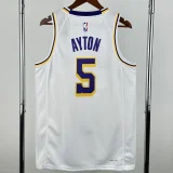 2022-23 Lakers AYTON #5 White Top Quality HotPressing NBA Jersey(圆领）