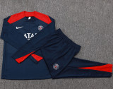 2025-26 PSG Royal blue Half Pull Tracksuit #B2546(半拉链）