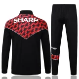 2025-26 Man Utd Black Red Kids Jacket Tracksuit#E25105(童装）