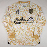 2025-26 Palestine FC Yellow White Long Sleeve Trainingshirts(阿拉伯文)(长袖