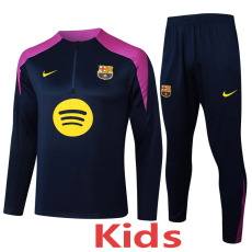 2025-26 BAR Royal blue Kids Half Pull Tracksuit#E2502(童装)(半拉链）