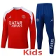 2025-26 PSG Jordan Red Kids Half Pull Tracksuit#E2521(童装)(半拉链)