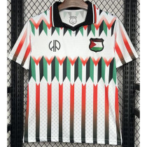Palestine FC Red White Retro Soccer Jersey