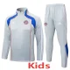 2025-26 Bayern Light gray Kids Half Pull Tracksuit#E2582(童装)(半拉链)