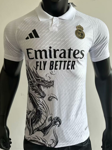 25-26 RMA White Special Edition Player Version Training Shirts *龙(翻领)