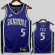 24-25 KINGS FOX #5 Purple Retro Top Quality Hot Pressing NBA Jersey(V领）