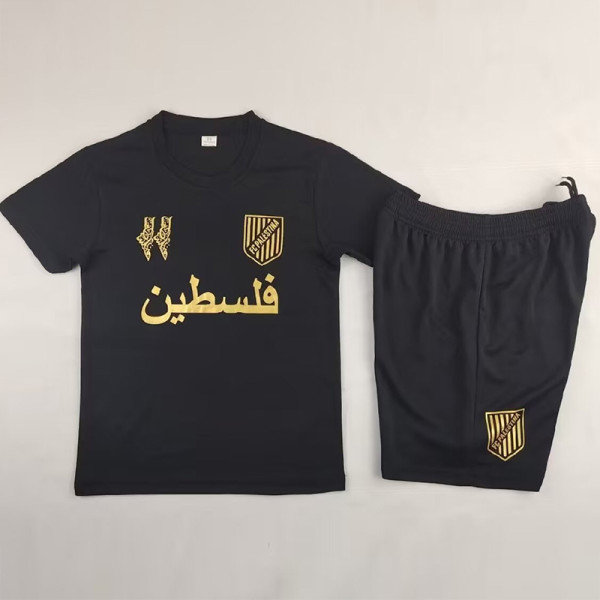 24-25 Palestine FC Black Anniversary Edition Kids Soccer Jersey *金色广告