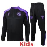 25-26 BAR Black Kids Half Pull Tracksuit #B2558(童装)(半拉链)
