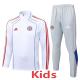 2025-26 Bayern White Kids Half Pull Tracksuit#E25109(童装)(半拉链)