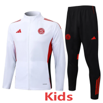 2025-26 Bayern White Kids Jacket Tracksuit #E2595(童装）