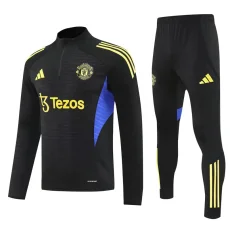 2025-26 Man Utd Black Half Pull Tracksuit (半拉链）