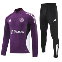 2025-26 Man Utd Purple Half Pull Tracksuit (半拉链）