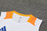2024 AD White Tank top and shorts suit