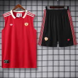 2025-26 Man Utd Red Tank top and shorts suit