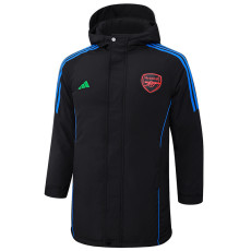 24-25 ARS Black Hooded Windbreaker Fabric Cotton Coat #G193