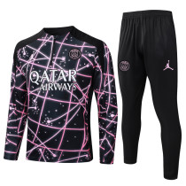 2025-26 PSG Jordan Black Purple Half Pull Tracksuit#B2565(半拉链)