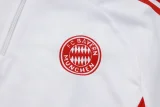 2025-26 Bayern White Kids Half Pull Tracksuit#E2542(童装)(半拉链)
