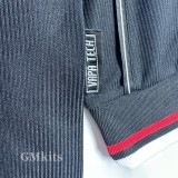 1998-1999 Man Utd Black Long Sleeve Retro Soccer Jersey (长袖)