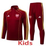2025-26 ARS Jujube red Kids Half Pull Tracksuit#E2583(童装)(半拉链)