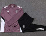 2025-26 Man Utd Grey purple Kids Jacket Tracksuit#E2581(童装)